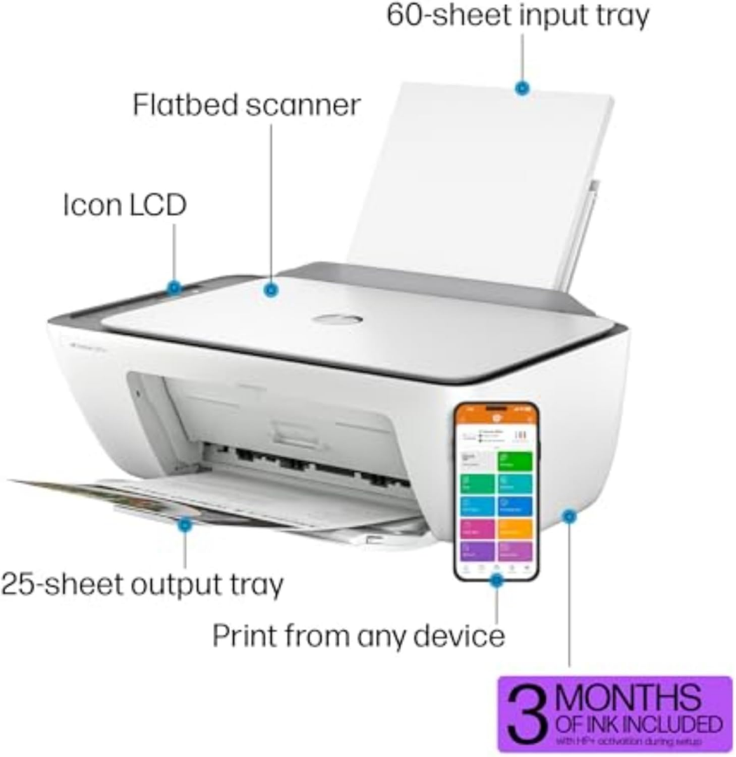 HP DeskJet 2855e Impresora multifunción inalámbrica de color de inyección de tinta63004454050433121