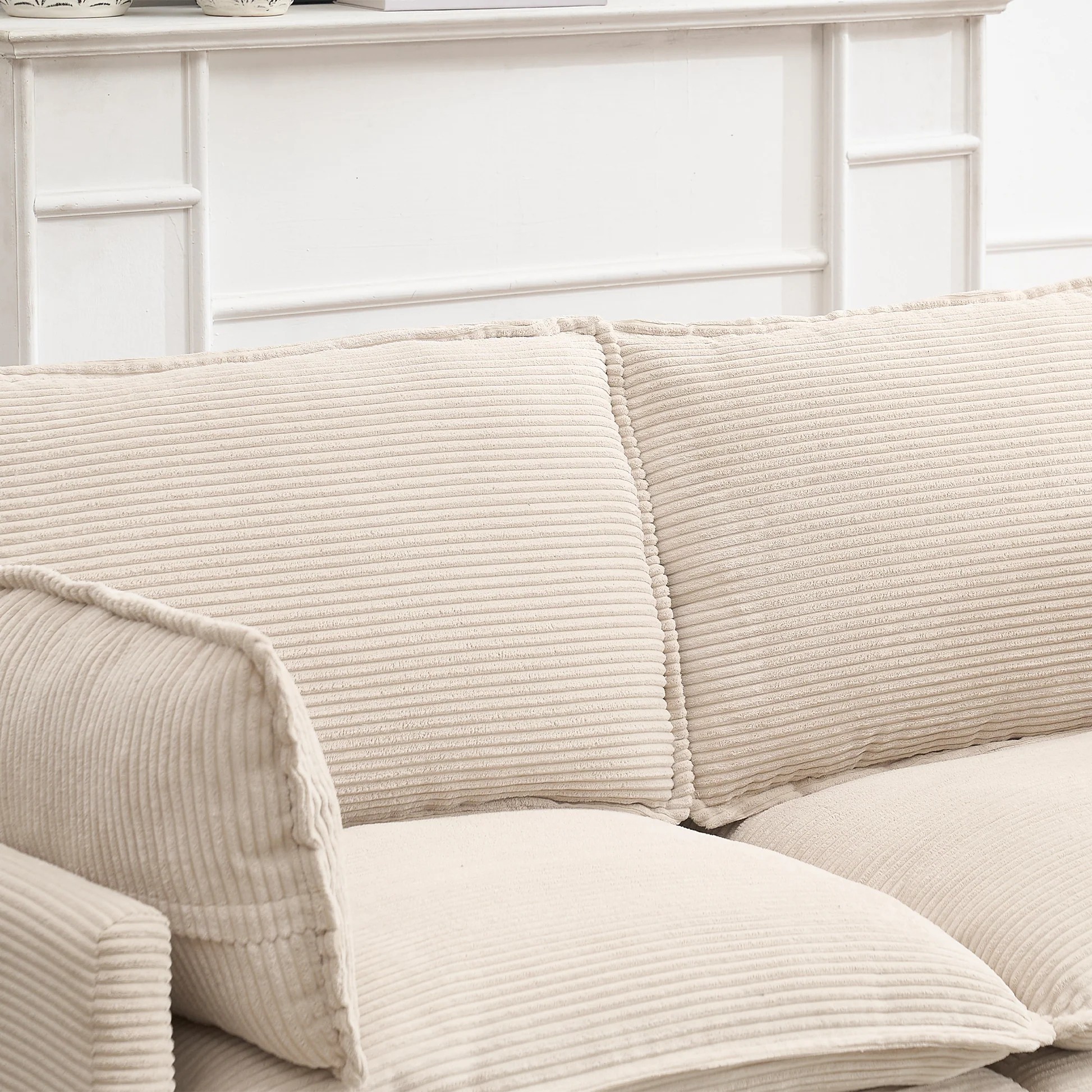 [VIDEO proporcionado][Nuevo] Sofá modular, sofá grande de terciopelo con forma de U, cómodo sofá tapizado de 2 plazas, 2 almohadas lumbares, sofá de asiento profundo para sala de estar W2705P26848063888873993219122