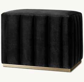 Taburete rectangular acanalado Rex – Base metálica65107079063937122