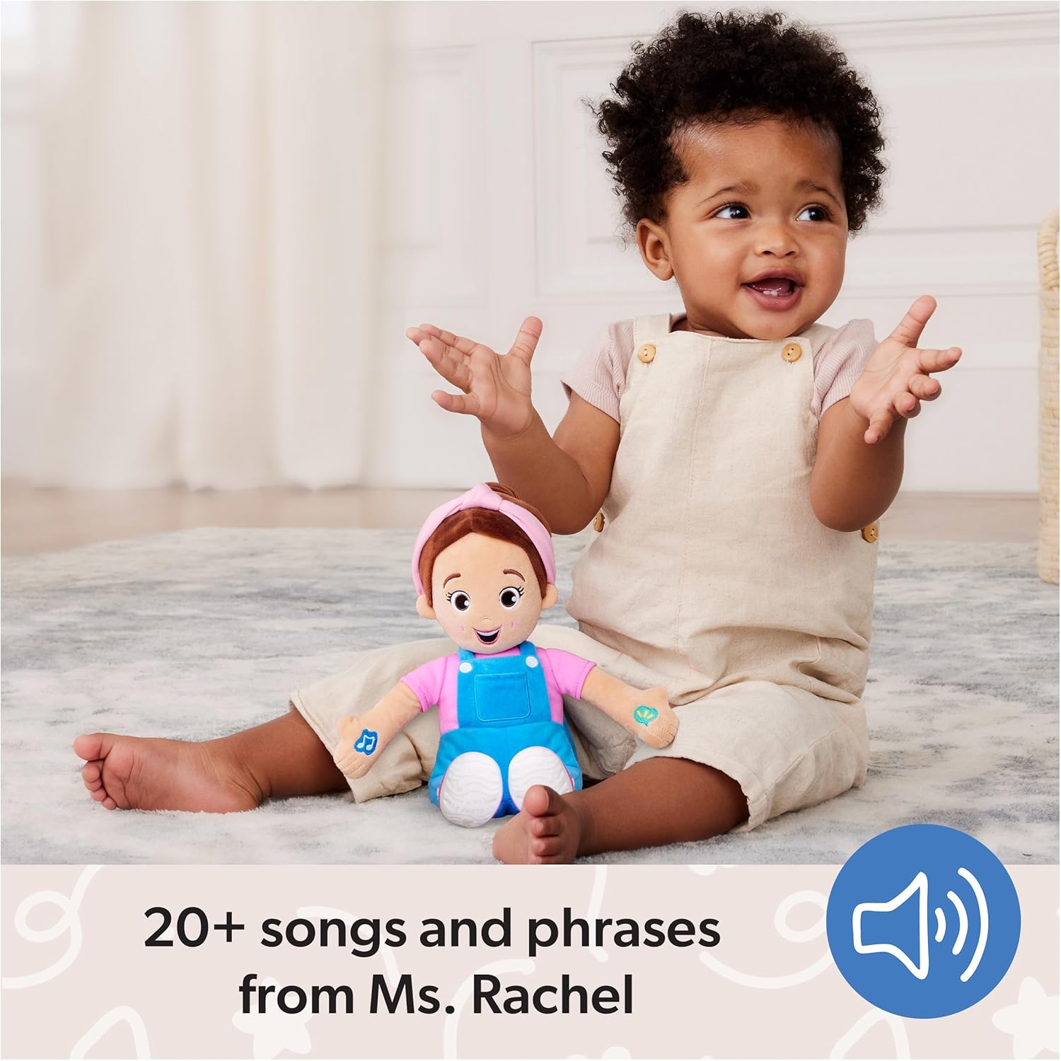 Ms. Rachel Speak & Sing Doll 16” Tall Interactive Toy with 4 Songs & 16+ Phrases, Toddler Toys for Girls & Boys Ages 6 Months to 3+ Years（Open Box）63678495253761124