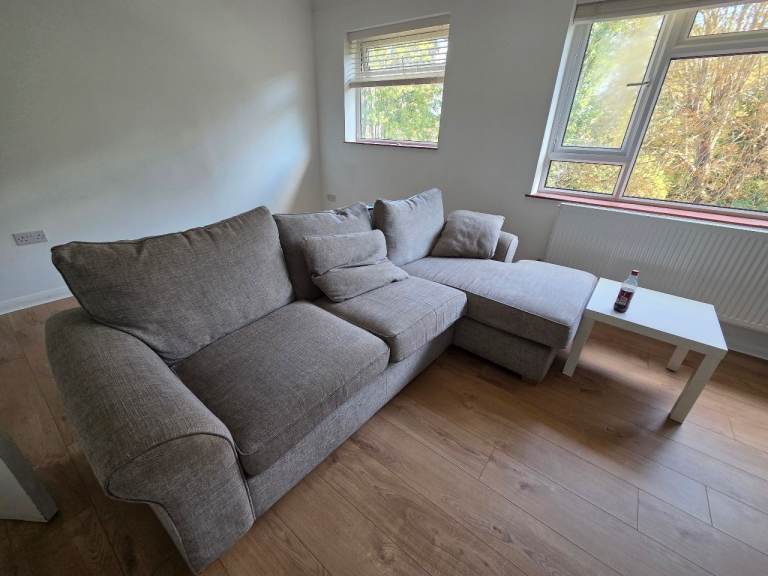 Grey Corner Sofa, Washable Covers, South Croydon Collection