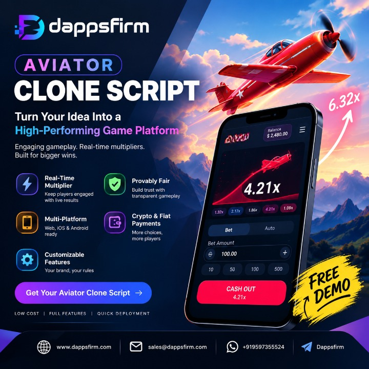 Aviator Clone Script with Auto-Bet, Smart Auto-Cashout, and Live Game Statistics