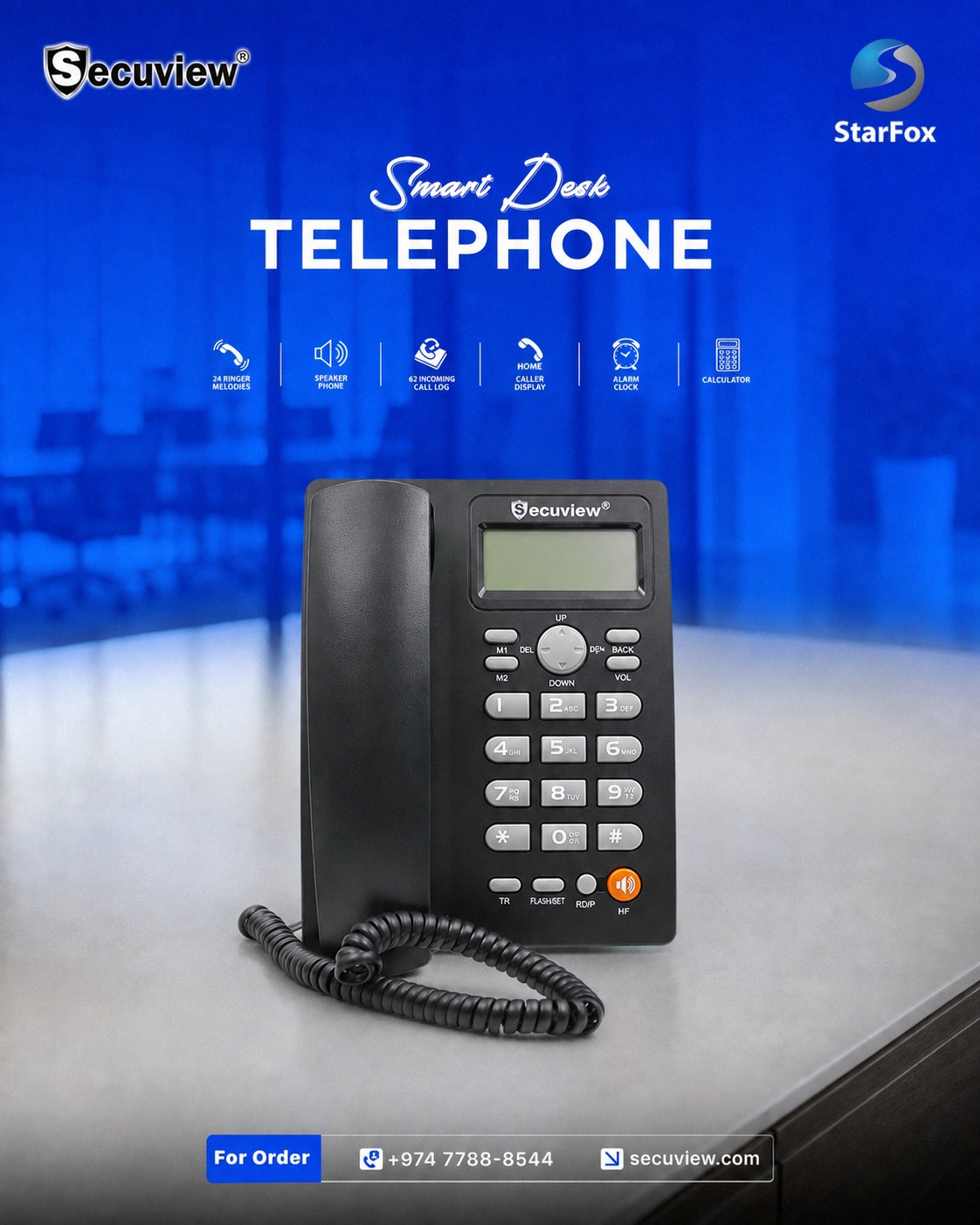 Secuview PH208 Caller ID Telephone For Sale
