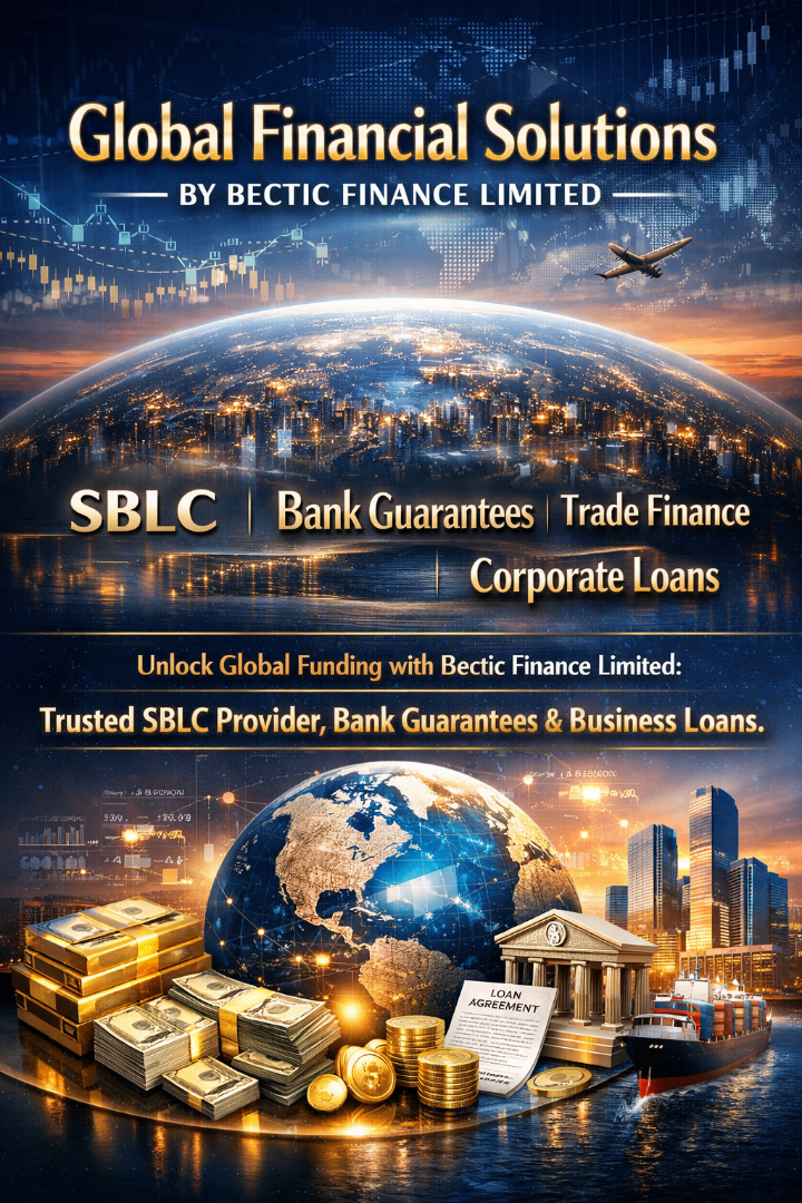 Soluciones financieras globales de Bectic Finance Limited – SBLC, BG, financiación comercial y préstamos corporativos.