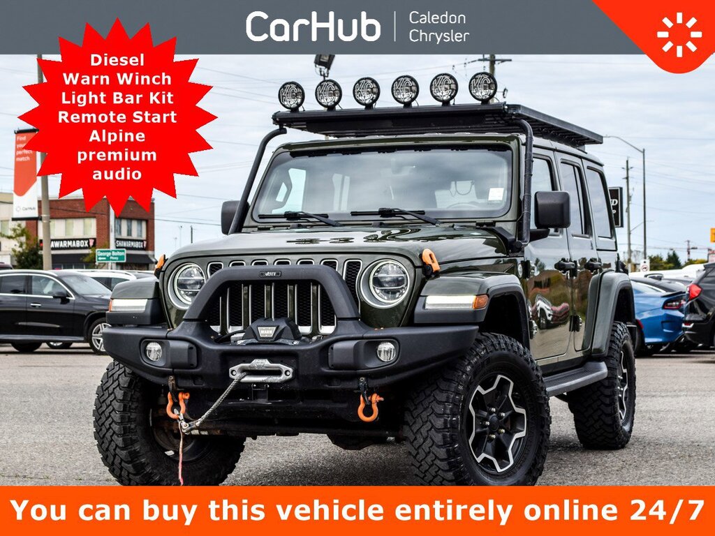 2020 Jeep Wrangler Unlimited Sahara Diesel Freedom Top Blind Spot Leather Navig
