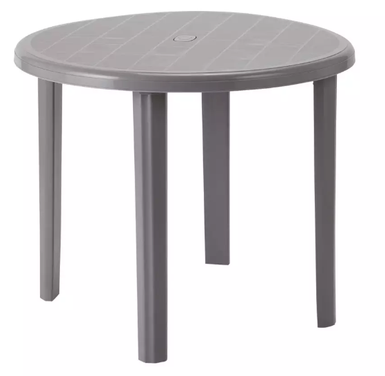 Durable Round Plastic Outdoor Table - Like New For Sale