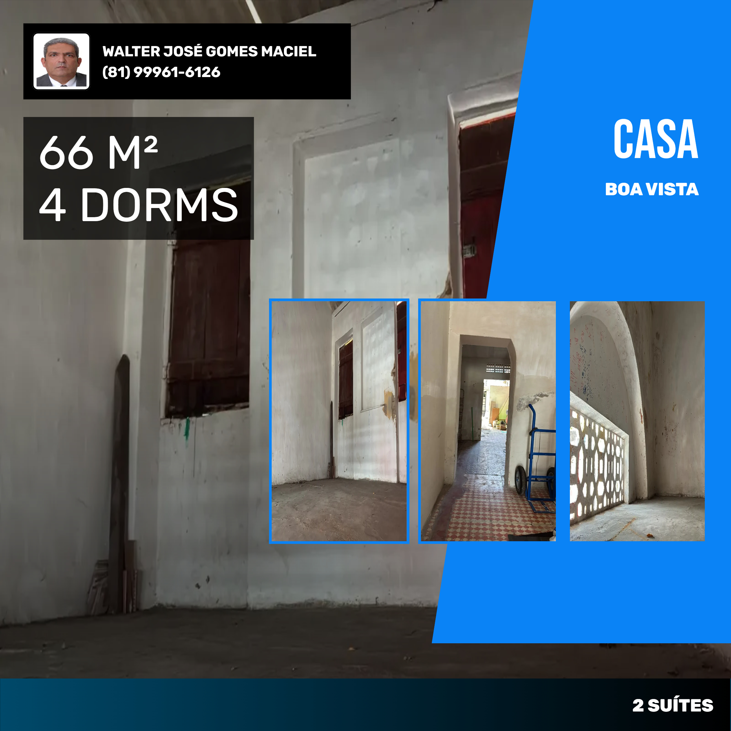 VENDE-SE CASA NO BAIRRO DA BOA VISTA