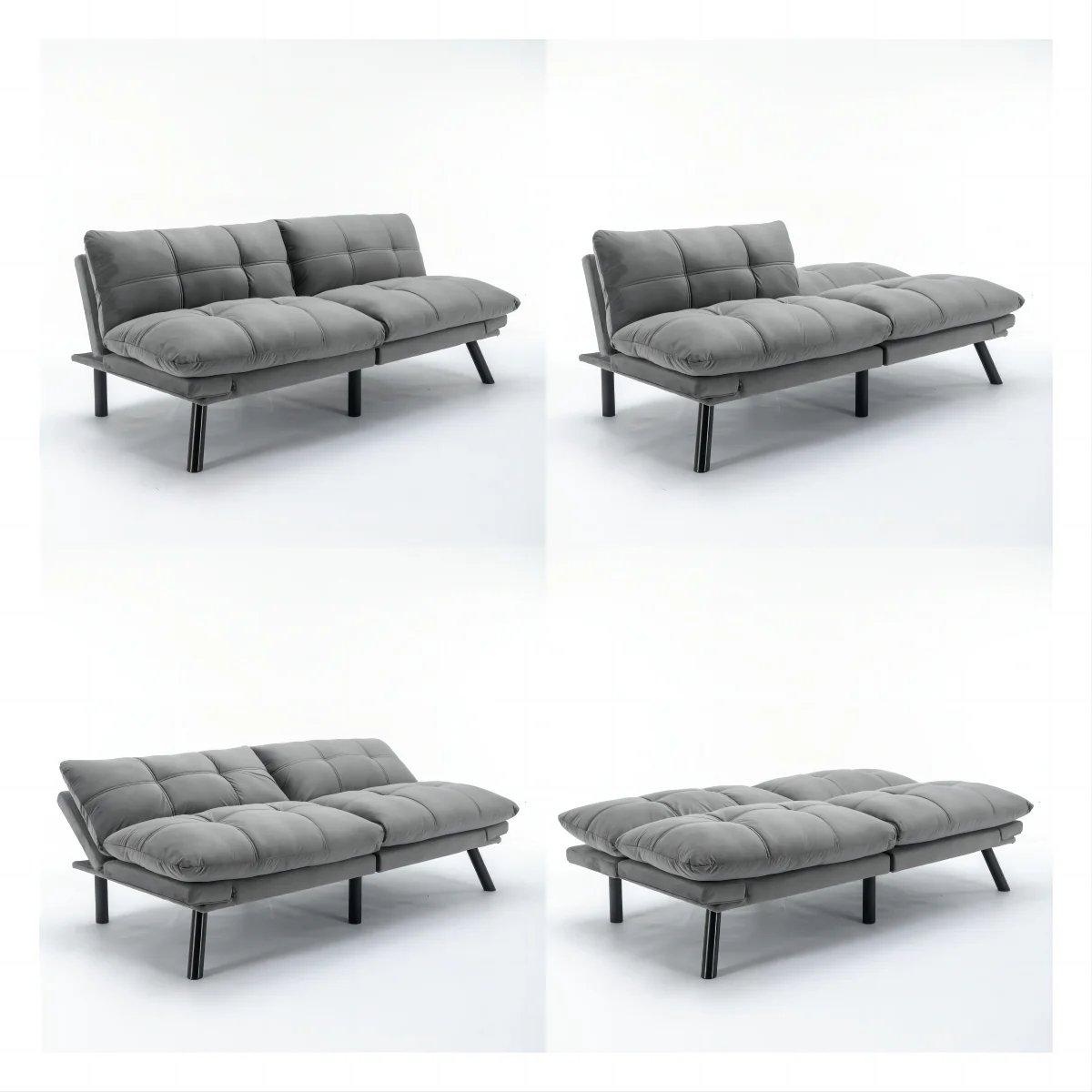 Light Grey Convertible Folding Modern sofa Bed W57012491263887390729219122