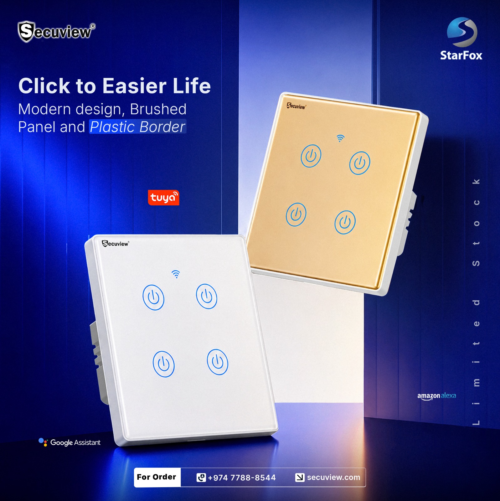 Secuview Four-Gang Smart Switch - New For Sale