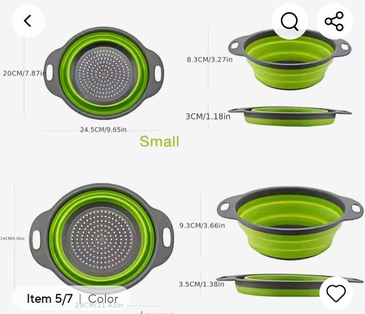 Walfos Silicone Folding Drain BasketFruit & Vegetable Washing Basket | 63478963141891123