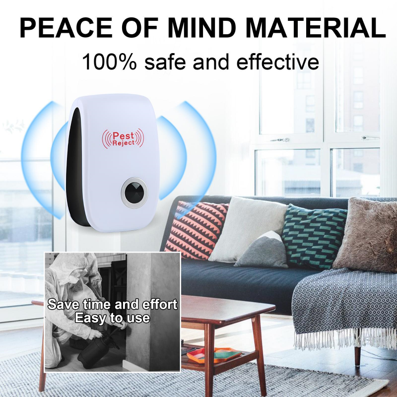 Ultrasonic Pest Repeller Mosquito Repellent Household Plug In Intelligent Night Light 1 PCS64594684506369123