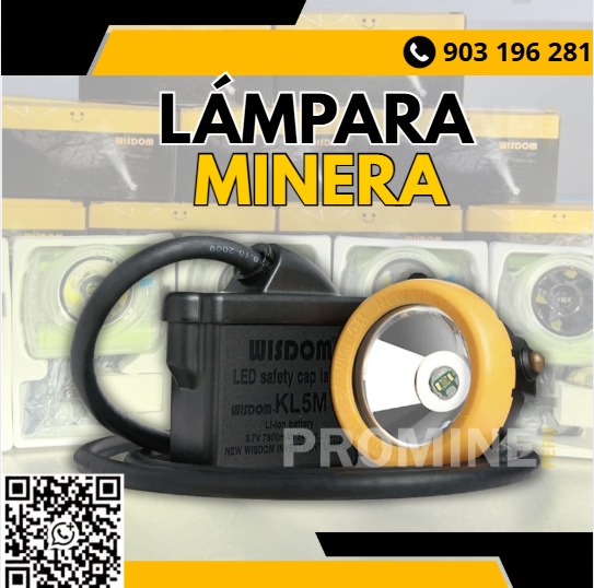 Venta de lámparas mineras LED con batería de litio