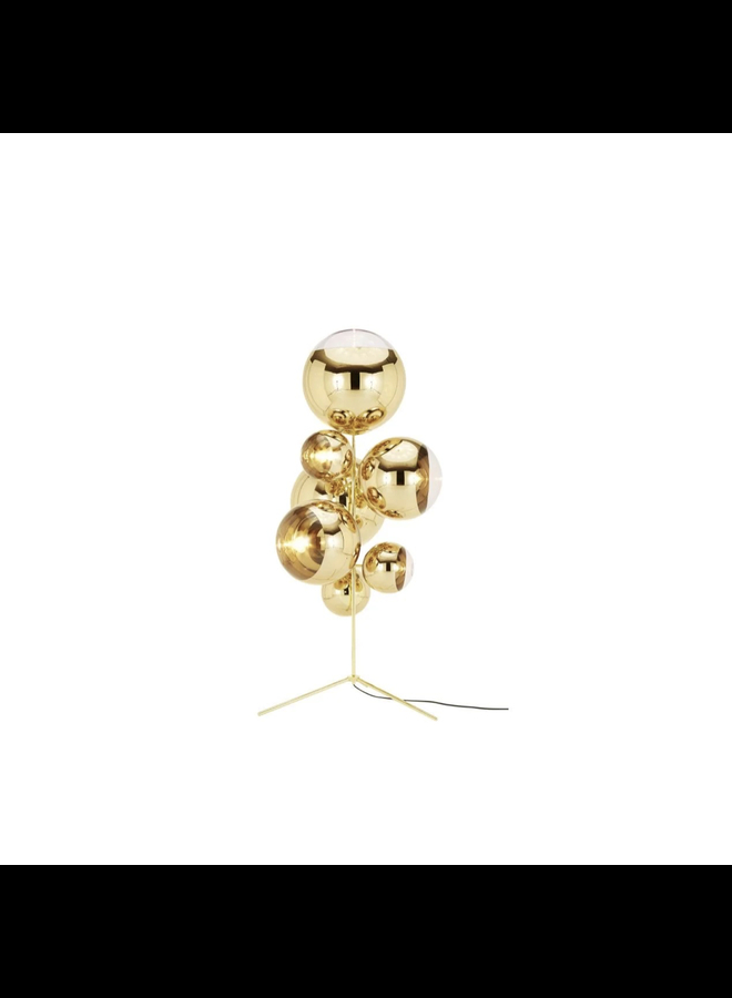 MIRROR BALL SRAND CHANDELIER GOLD