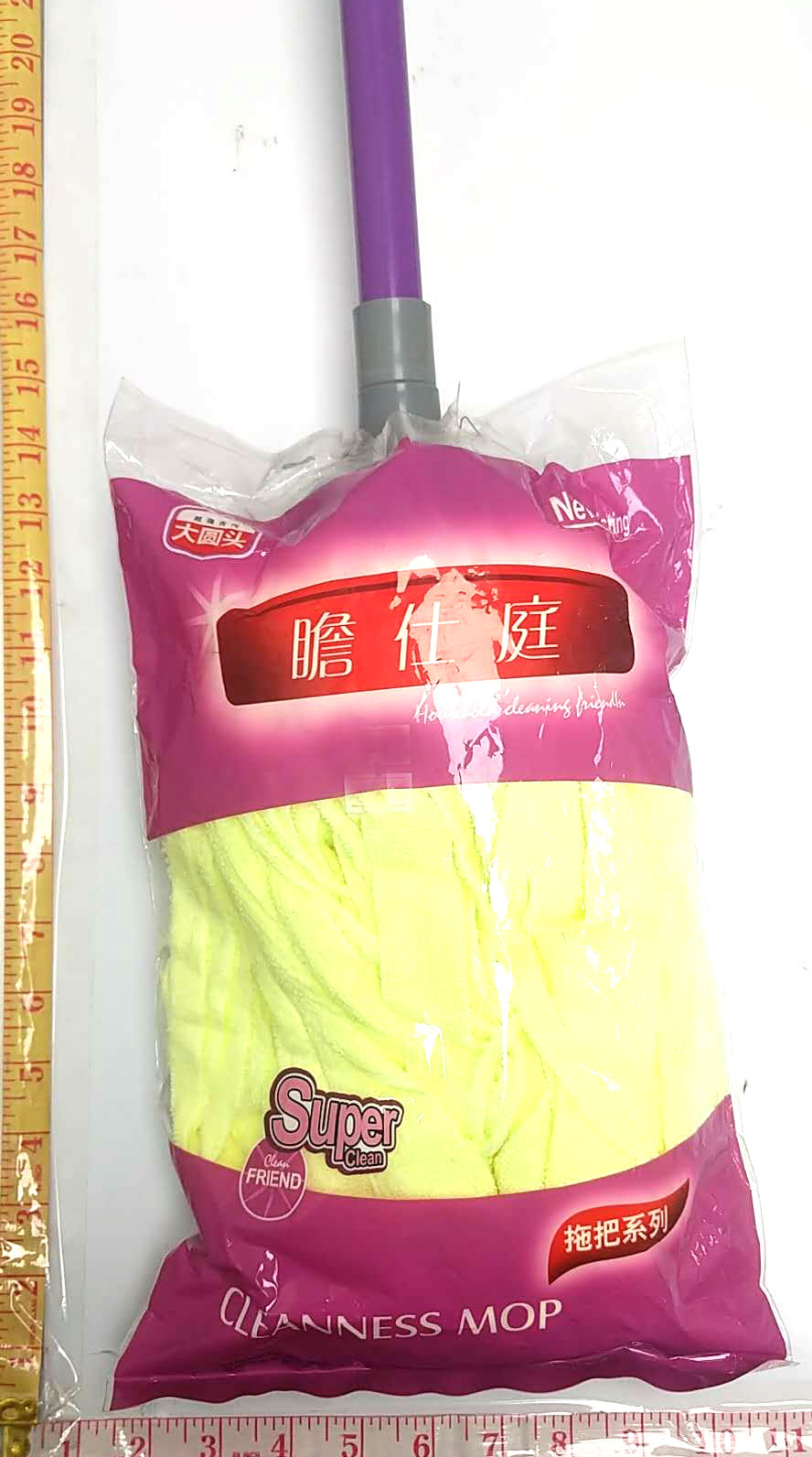 PURPLE SUPER CLEAN THICK CLOTH STRIPS CLEANNESS MOP WITH HANDLE (ANY SIZE) $6