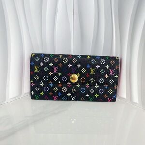 Louis Vuitton Black Multicolor Monogram Wallet64331449364609120