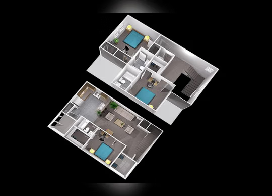 The Collective At Lubbock, Lubbock Private Room - Townhome (3 Bed - 3 Bath)