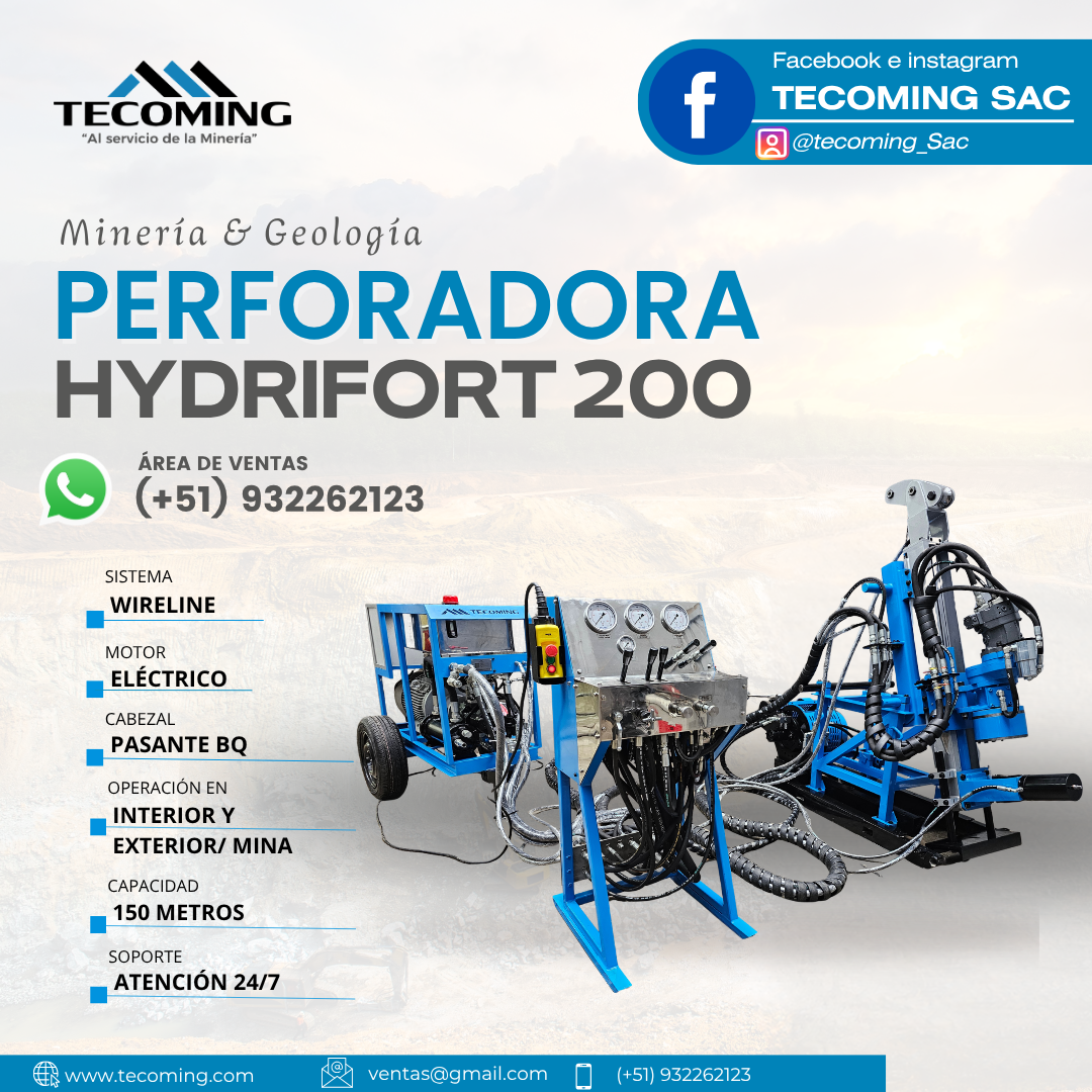 Servicio de Perforación Diamantina con HYDRIFORT 200