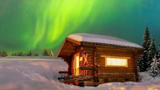 <1 día> [Cabaña de observación de auroras boreales de 4 h] Recogida y traslado desde 9 hoteles en Fairbanks + espera cálida para ver las auroras boreales (2 personas por grupo/salidas diarias)64118842776706120