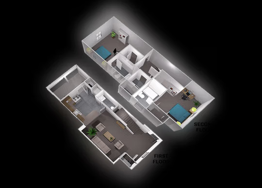 The Collective At Lubbock, Lubbock – Habitación privada - Dúplex (2 dormitorios - 2,5 baños)