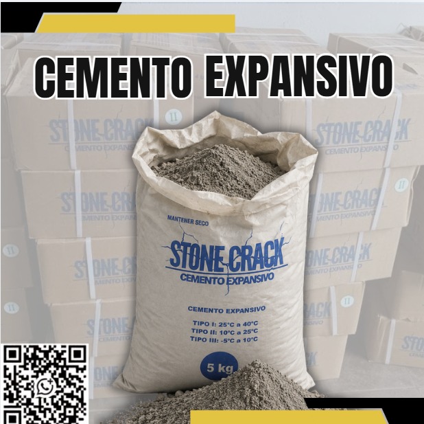 Servicio de suministro de cemento expansivo para roca