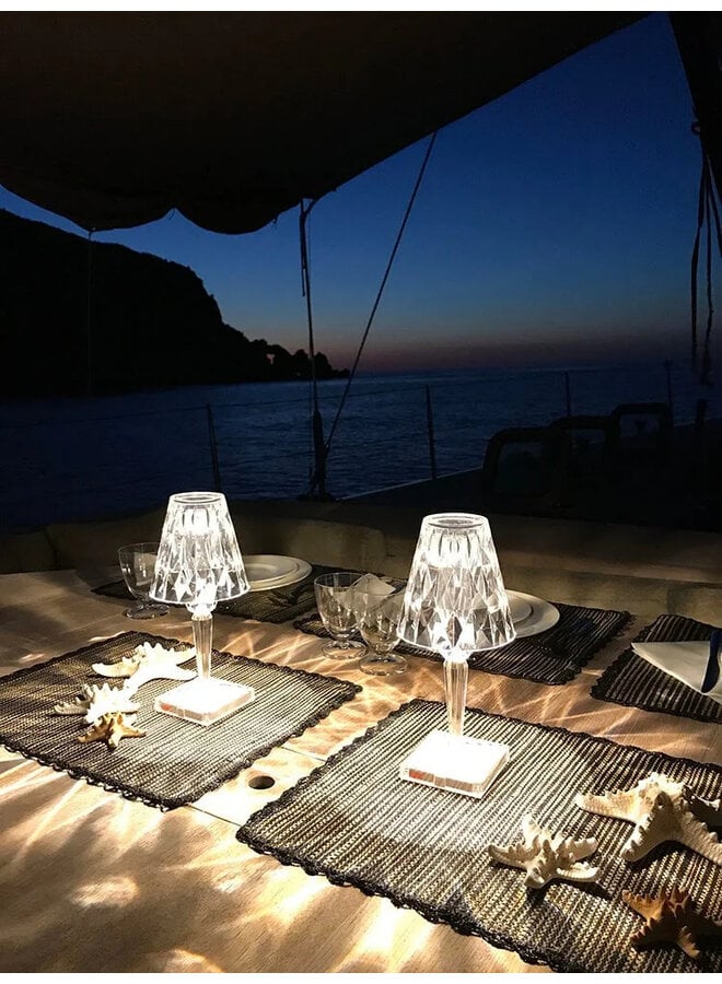TABLE LAMP - BATTERY TRANSPARENT SMOKED64983208563075121
