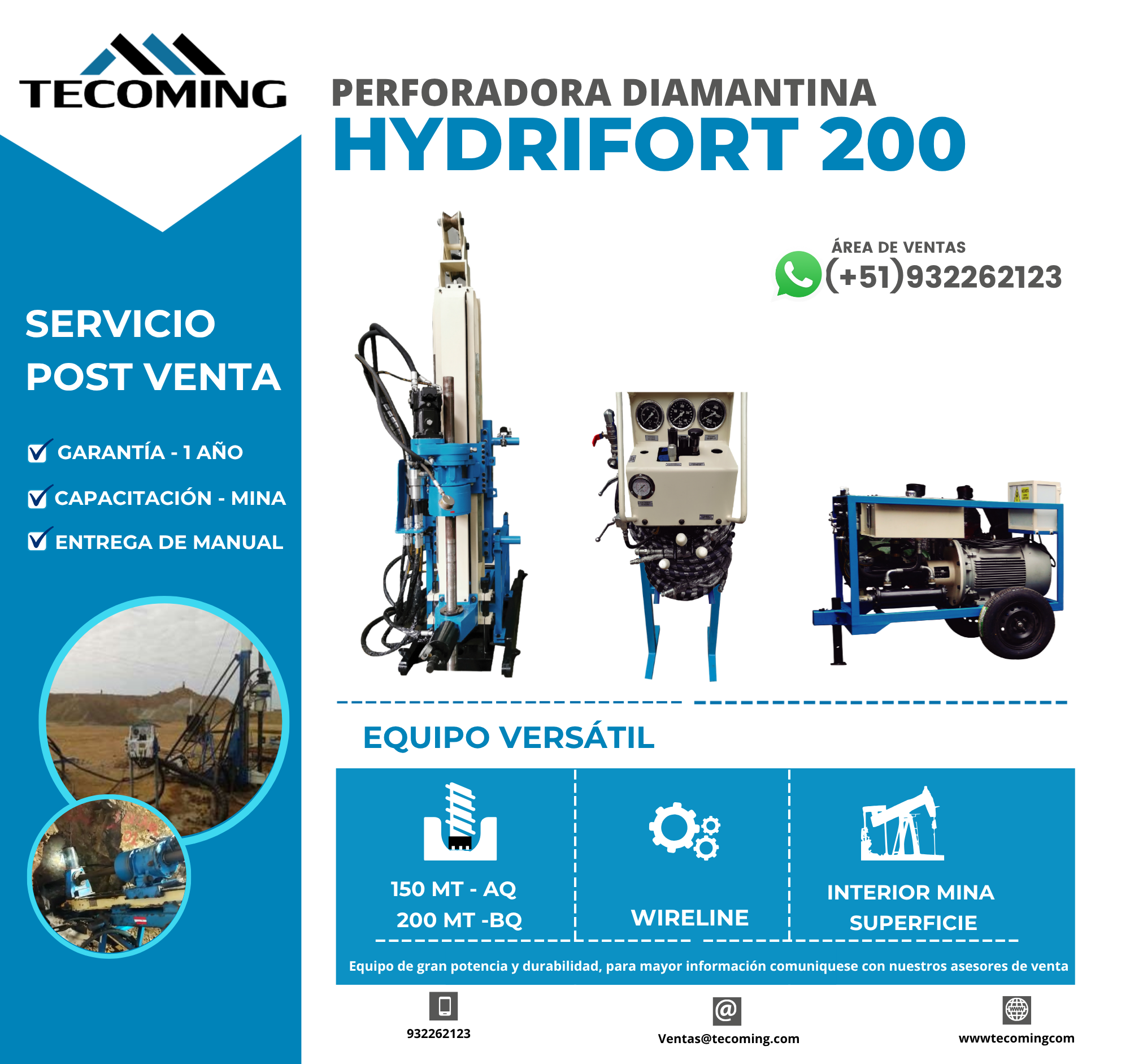 Servicio de Perforación Diamantina con Soporte Post Venta