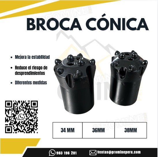 Servicio de Brocas Cónicas para Minería con Asesoría Técnica