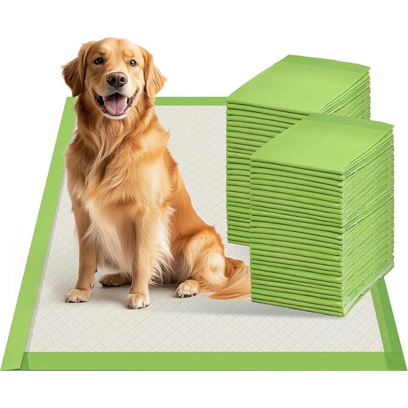 Thicker ECO Green Small Disposable Puppy Training Pads Super Absorbent Full Edge-Wrapping Pad for Dogs, Puppies, Doggies, Cats64541116627331120