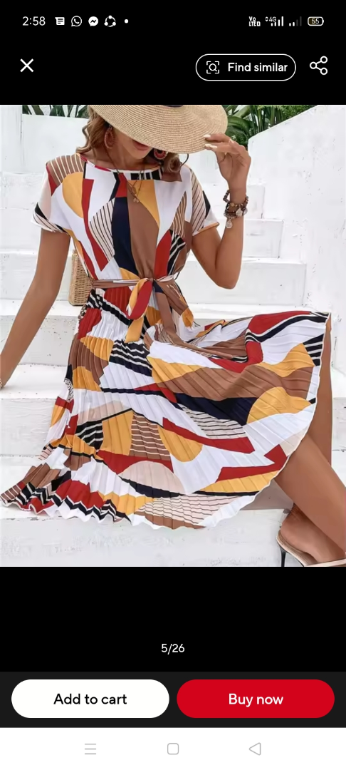 Vestido largo plisado de verano Msfilia, línea A, manga corta, cintura alta, cuello redondo, vestido elegante con cinturón para mujer primavera63503985095681122