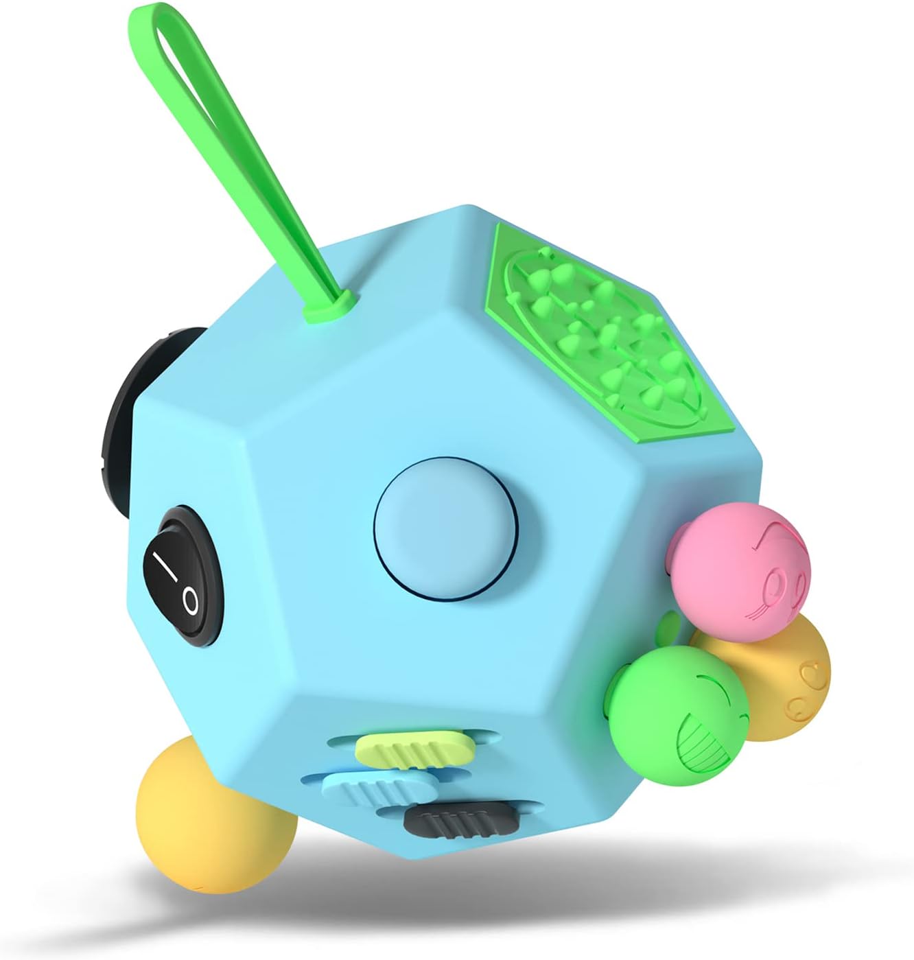 Fidget Dodecagon 12-Side Fidget Toys Cube Relieves Stress Blue Sky63701346541059120