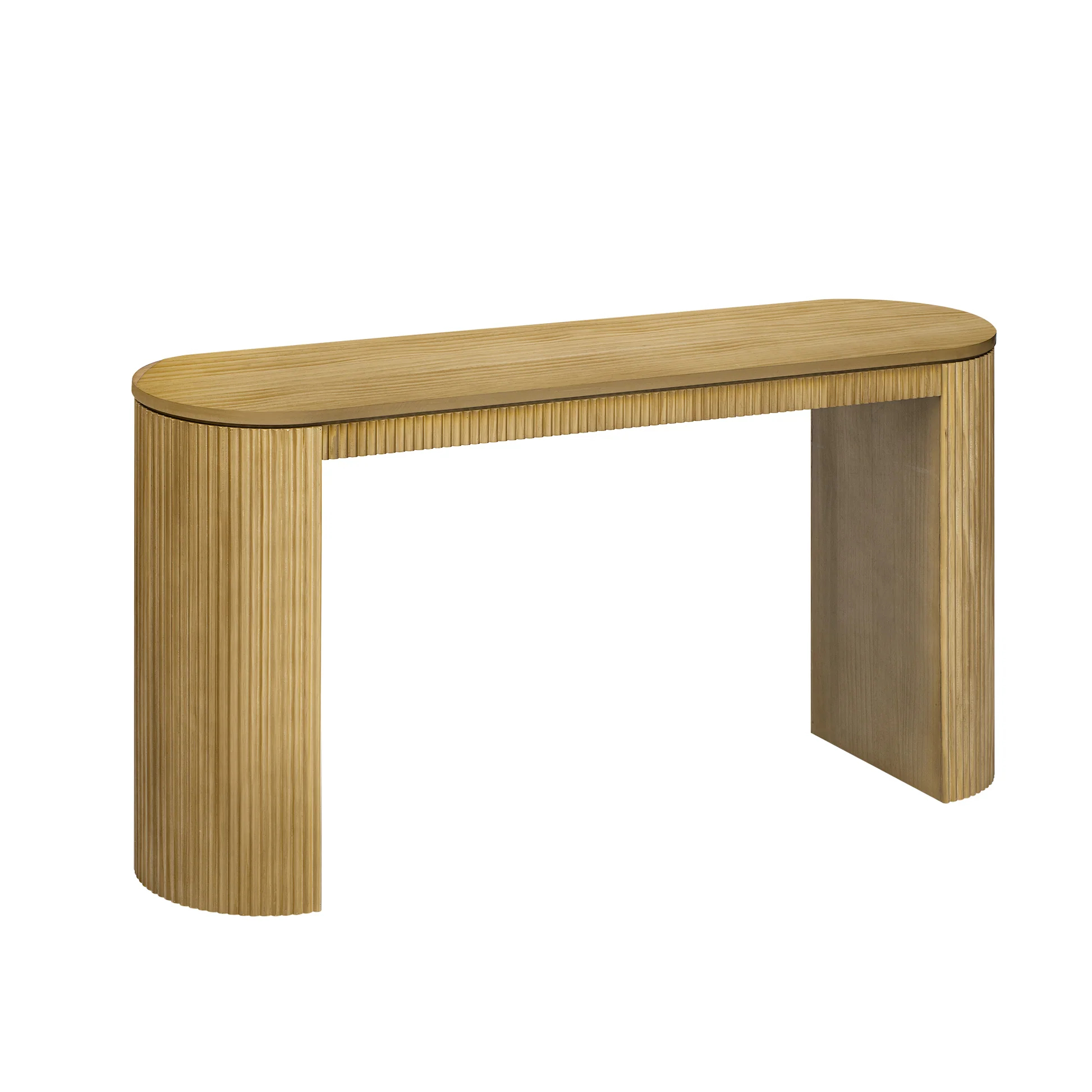 Mesa auxiliar de diseño curvo U_STYLE con diseño único de franjas verticales, adecuada para sala de estar, estudio y entrada N711P205935N63877052097539121