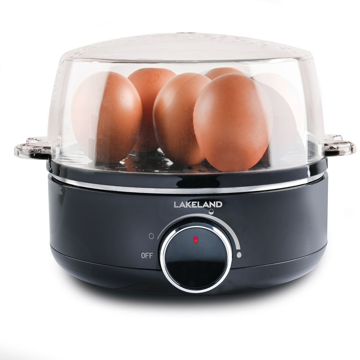 Black Lakeland Electric Egg Cooker with Clear Dome Lid
