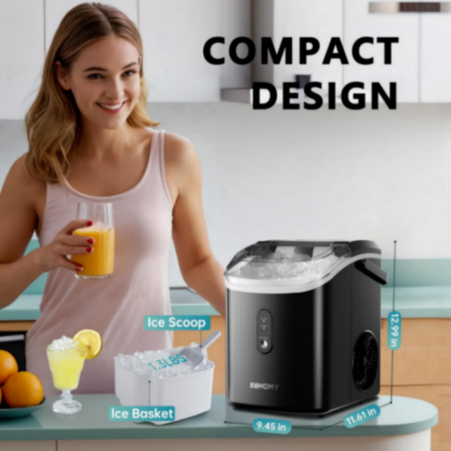 (Original $190) EUHOMY Nugget Ice Maker Countertop - Open Box63158758985603121
