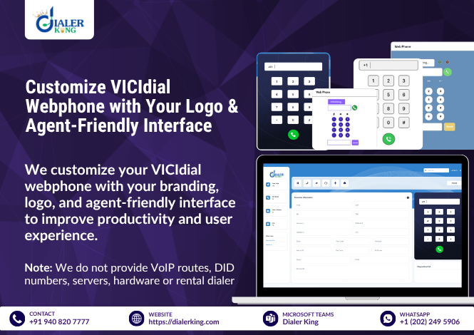 Personalice el Webphone de VICIdial con su logotipo y una interfaz amigable para agentes426540661473945600