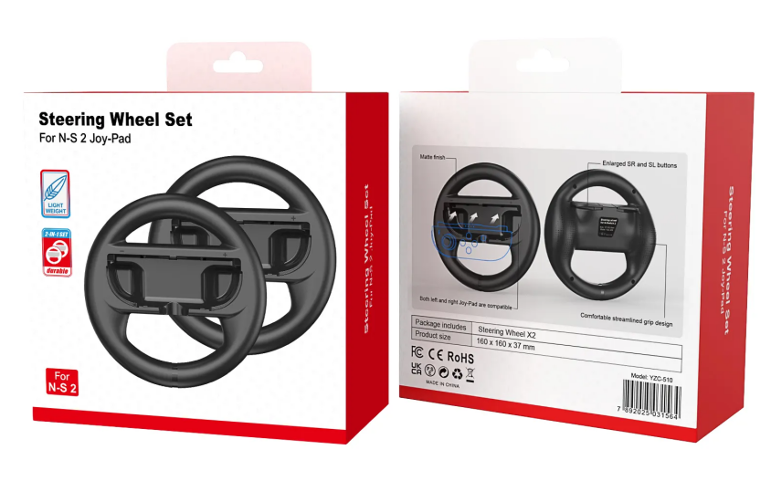 Accesorios de volante para controlador de juegos Switch2 (excluyendo el controlador)65088007939971120