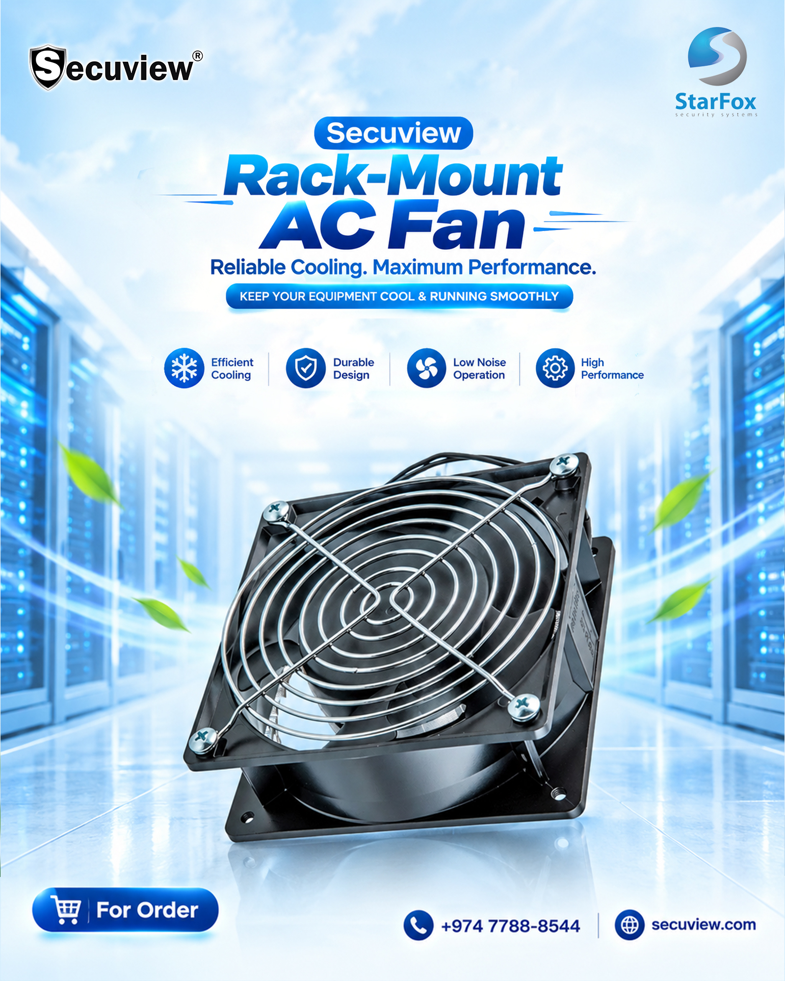 Secuview Rack-Mount AC Fan for Efficient Cooling